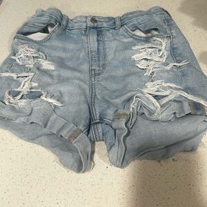 American Eagle Outfitters ripped summer shorts embroidered sz 10